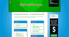 Desktop Screenshot of engineeringsummary.com